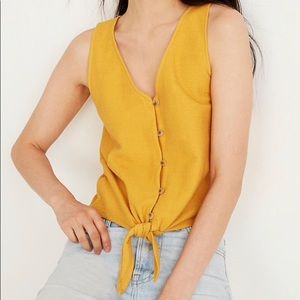 Madewell Tops - Texture & Thread Button-Front Tie Tank Top Madewell Tops - Texture & Thread Button-Front Tie Tank Top